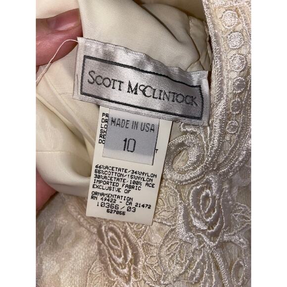 Vintage Scott McClintock Formal Black & White Dress Sz 10 EUC - Picture 4 of 5